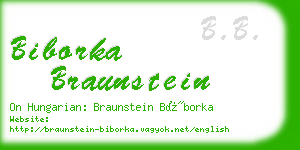 biborka braunstein business card